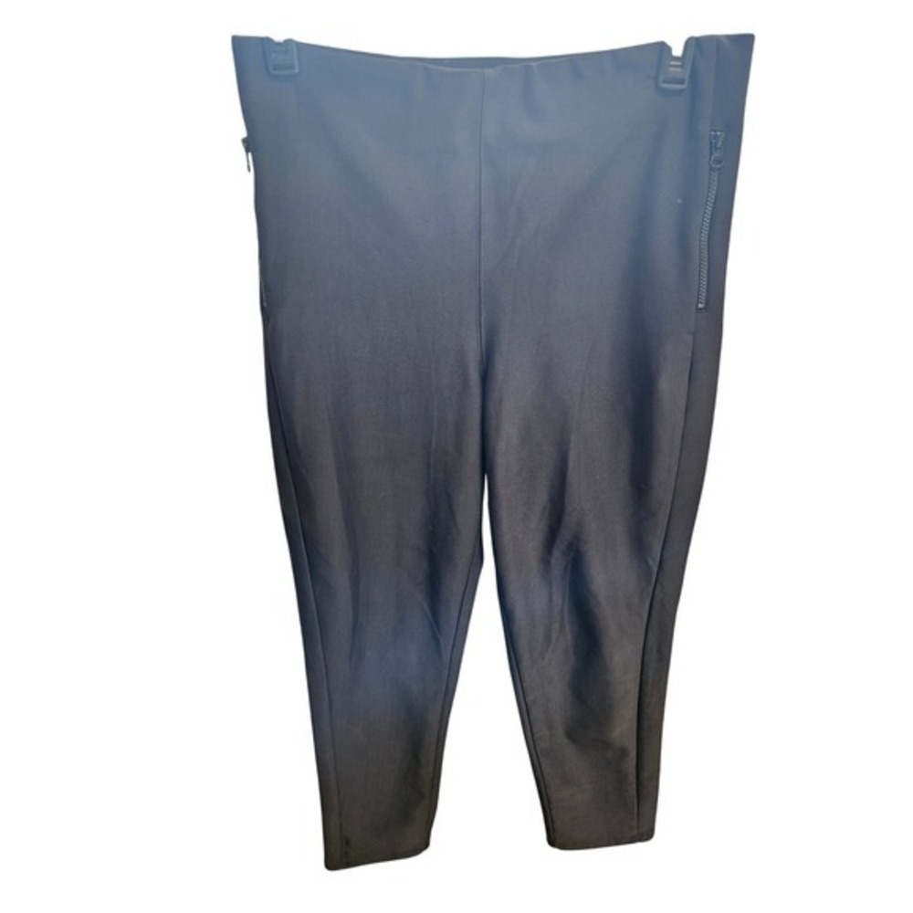HFX Sport Cropped Leggings Womens‎ Extra Large XL Black Zipper Athleisure